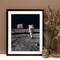 Apollo 11 Moonwalk Framed Art Print - Vertical Space Decor